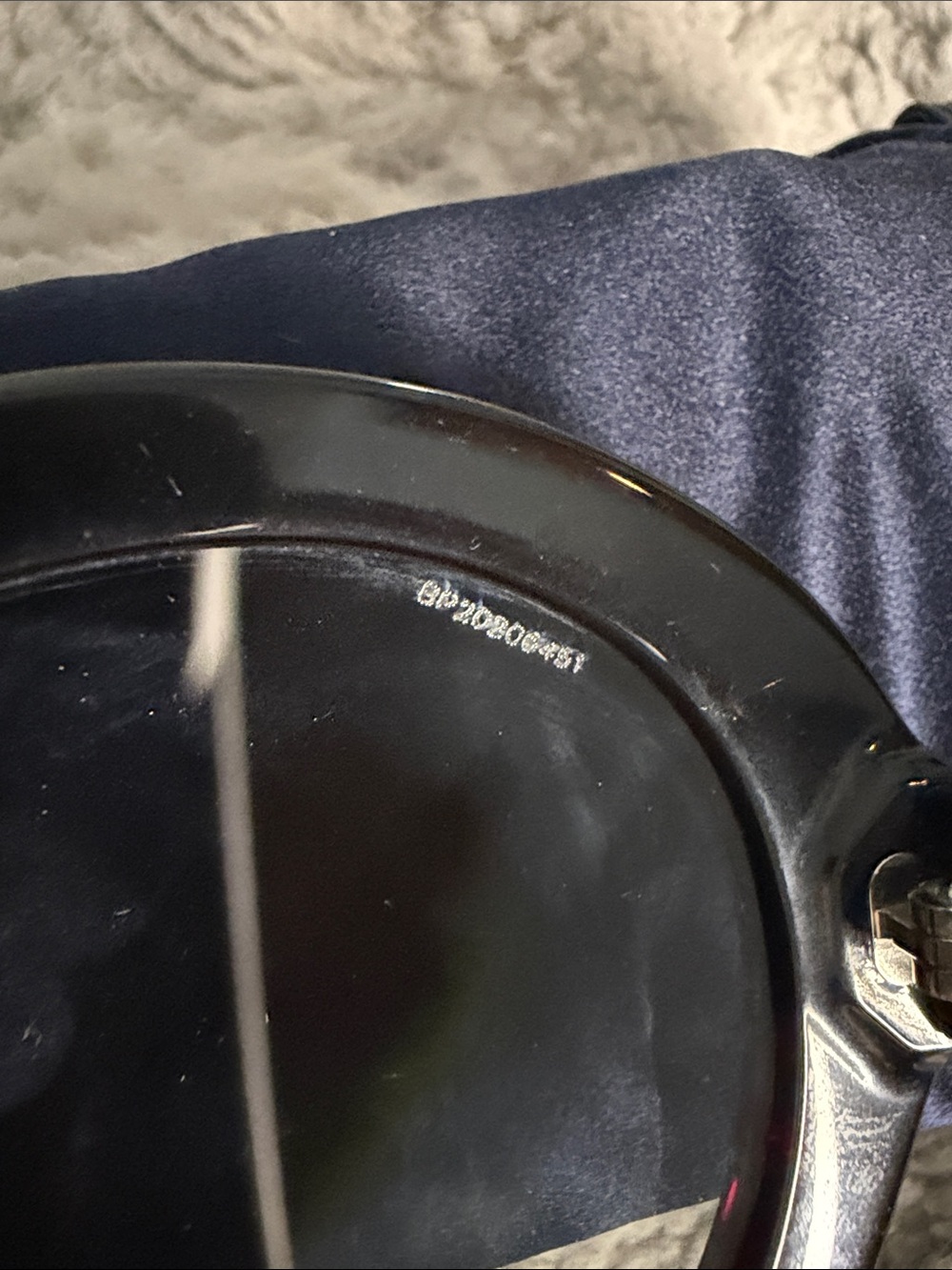 Prada Black Round Sunglasses with Silver Stud Accents - Picture 6 of 12